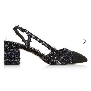 💙 Dune London Boucle cap toe sling backs